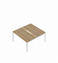 RM-3.2(x2)+F-45 Сдвоенный стол с вырезом на металлокаркасе